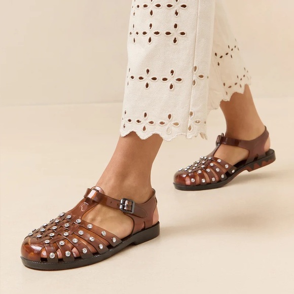 Loeffler Randall Shoes - Loeffler Randall • Rhys Brown Jelly Sandal cage gladiator rhinestone strappy